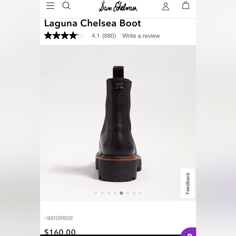 Worn Once! Sam Edelman Laguna Chelsea Boot 7.5 - Picture 3 of 7